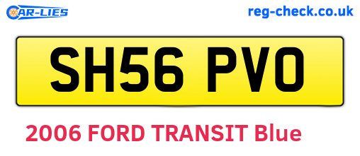 SH56PVO are the vehicle registration plates.
