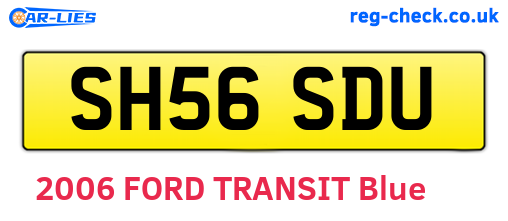 SH56SDU are the vehicle registration plates.