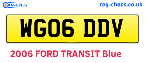 WG06DDV are the vehicle registration plates.