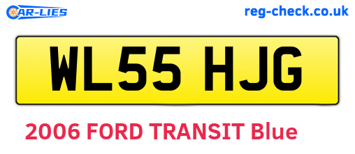 WL55HJG are the vehicle registration plates.
