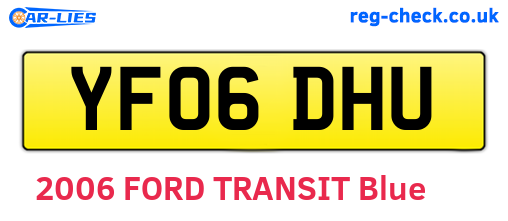 YF06DHU are the vehicle registration plates.