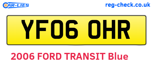 YF06OHR are the vehicle registration plates.