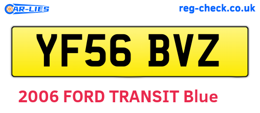 YF56BVZ are the vehicle registration plates.