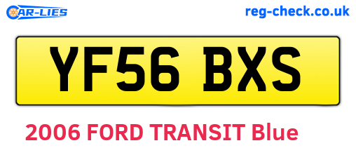YF56BXS are the vehicle registration plates.