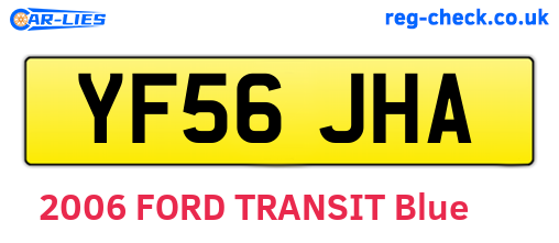 YF56JHA are the vehicle registration plates.