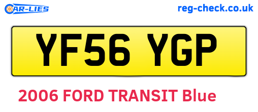 YF56YGP are the vehicle registration plates.