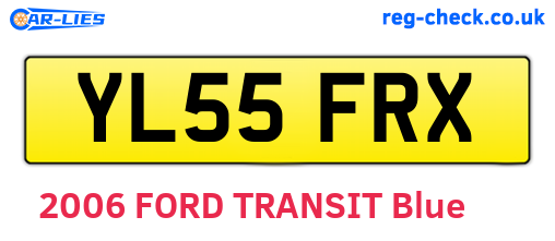 YL55FRX are the vehicle registration plates.
