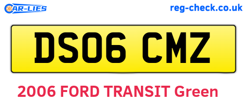 DS06CMZ are the vehicle registration plates.