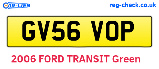 GV56VOP are the vehicle registration plates.