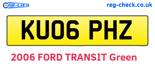 KU06PHZ are the vehicle registration plates.