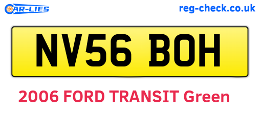 NV56BOH are the vehicle registration plates.