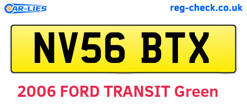 NV56BTX are the vehicle registration plates.