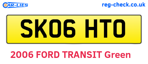 SK06HTO are the vehicle registration plates.