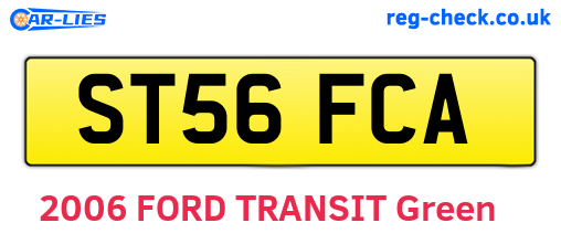 ST56FCA are the vehicle registration plates.