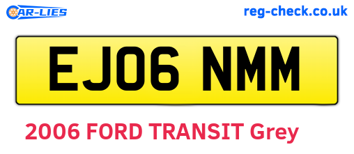 EJ06NMM are the vehicle registration plates.