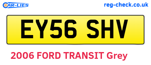 EY56SHV are the vehicle registration plates.