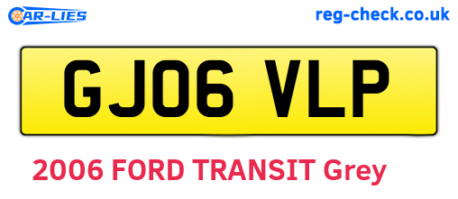 GJ06VLP are the vehicle registration plates.