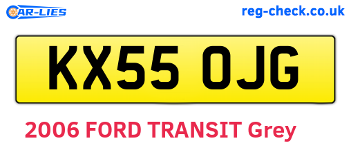 KX55OJG are the vehicle registration plates.
