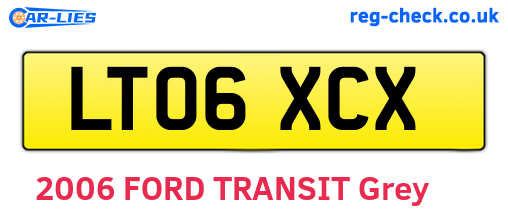 LT06XCX are the vehicle registration plates.