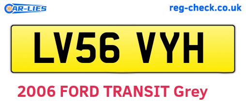 LV56VYH are the vehicle registration plates.