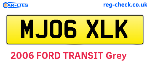 MJ06XLK are the vehicle registration plates.