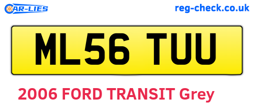 ML56TUU are the vehicle registration plates.