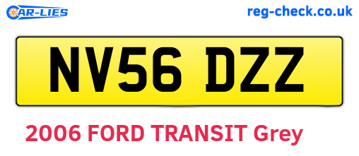 NV56DZZ are the vehicle registration plates.