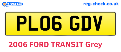 PL06GDV are the vehicle registration plates.