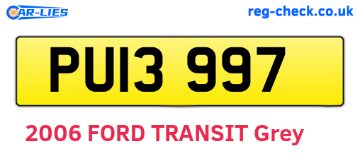 PUI3997 are the vehicle registration plates.