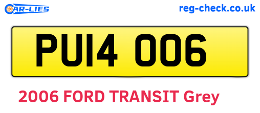 PUI4006 are the vehicle registration plates.