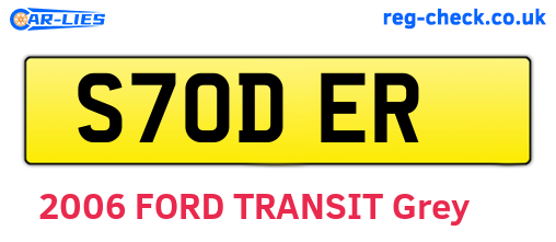 S70DER are the vehicle registration plates.