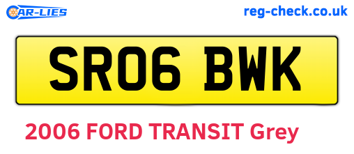SR06BWK are the vehicle registration plates.