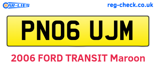 PN06UJM are the vehicle registration plates.