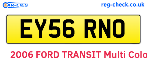 EY56RNO are the vehicle registration plates.