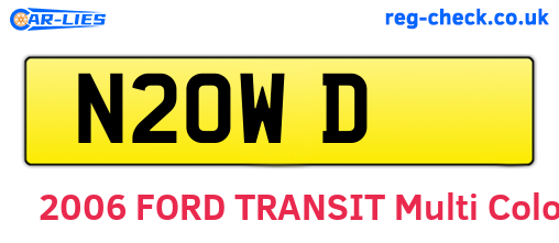 N2OWD are the vehicle registration plates.
