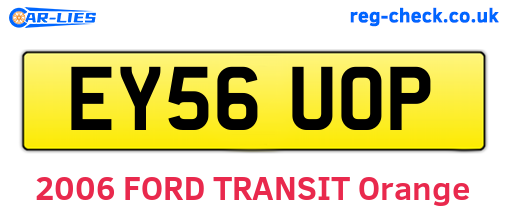 EY56UOP are the vehicle registration plates.