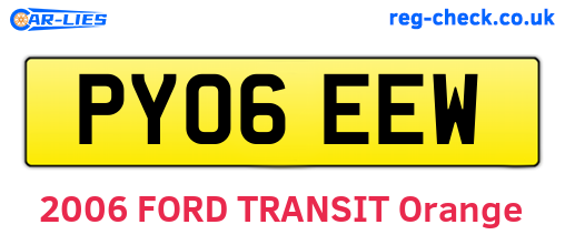 PY06EEW are the vehicle registration plates.
