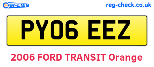 PY06EEZ are the vehicle registration plates.