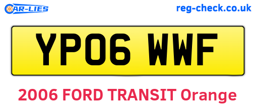 YP06WWF are the vehicle registration plates.