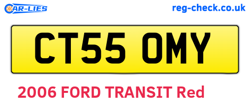 CT55OMY are the vehicle registration plates.