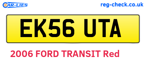 EK56UTA are the vehicle registration plates.