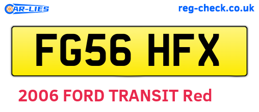 FG56HFX are the vehicle registration plates.