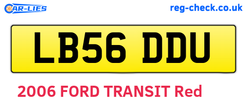 LB56DDU are the vehicle registration plates.