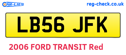 LB56JFK are the vehicle registration plates.