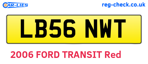 LB56NWT are the vehicle registration plates.