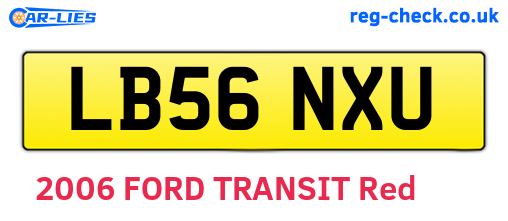 LB56NXU are the vehicle registration plates.