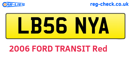 LB56NYA are the vehicle registration plates.