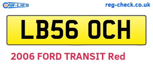 LB56OCH are the vehicle registration plates.