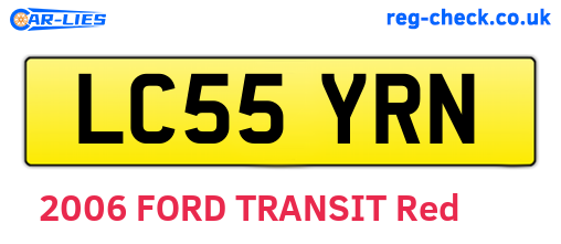 LC55YRN are the vehicle registration plates.