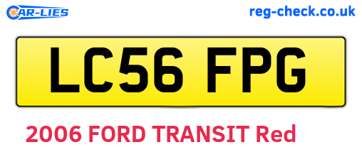 LC56FPG are the vehicle registration plates.